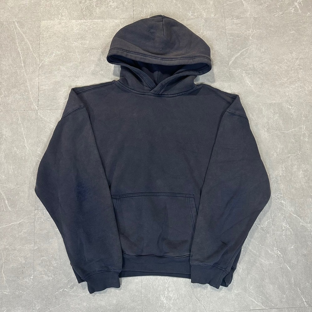 Hollister Mens Boxy Fit Hoodie Faded Black Pullover Sweatshirt Size M 4151